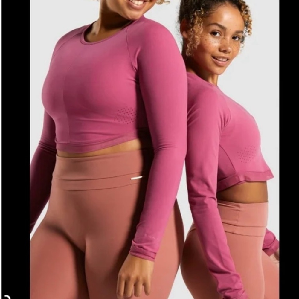 Gymshark Rose Long Sleeve Crop Top